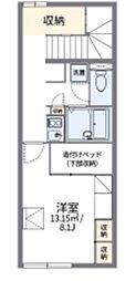 レオパレスヤマキ 1Kの間取図画像