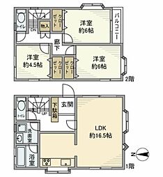 屋敷戸建 3LDKの間取り