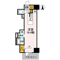 グランラヴィレジデンス ワンルームの間取図画像