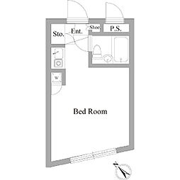 サンパレス中野坂上 ワンルームの間取図画像