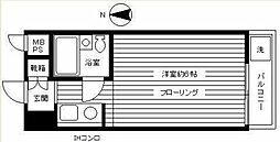 トップ高輪台 ワンルームの間取図画像