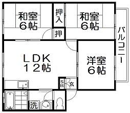 ワイドヒル山之上 3LDKの間取図画像