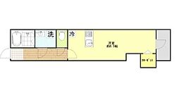 千間台西 1Kの間取図画像