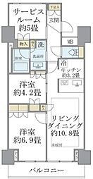 Brilliaist東雲キャナルコート 1SLDKの間取図画像
