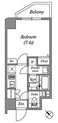 GRANPASEO巣鴨2 1Kの間取図画像