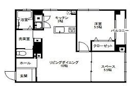 ワコーレアルテ上筒井 1LDKの間取図画像