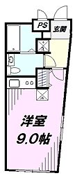 グランツ立川 1Kの間取図画像
