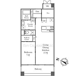 ザ・レジデンス白金スイート 6階1SLDKの間取り