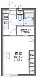 レオパレスマルベリーランチC 1Kの間取図画像