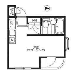 イクス中野 ワンルームの間取図画像