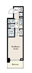 PASEO本所吾妻橋 1Kの間取図画像