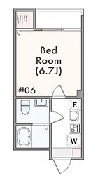 海老名市国分北1丁目アパート 1Kの間取図画像