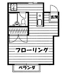 カーサ明大前 ワンルームの間取図画像