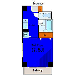 コート新橋 1Kの間取図画像