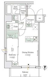 ワンルーフレジデンス亀戸 3階1DKの間取り