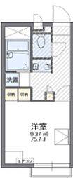 レオパレスアポロ 2階1Kの間取り