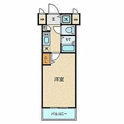 フェニックス八王子 6階1Kの間取り