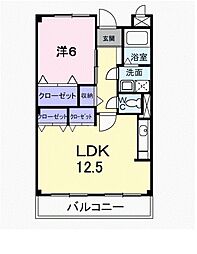 センターランド 1LDKの間取図画像