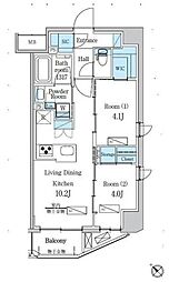 江戸川区西瑞江4丁目マンション 2LDKの間取図画像