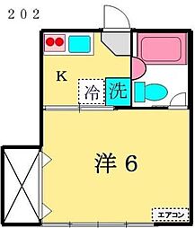 シャトー阿佐ヶ谷 1Kの間取図画像