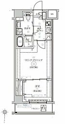 ベルシードアルファ押上イースト 4階1DKの間取り