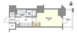 REX白金 1Kの間取図画像