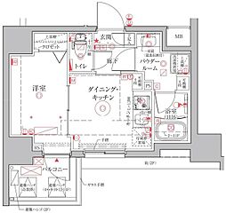 クレイシアIDZ上野 2階1DKの間取り