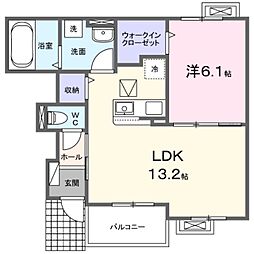 アルドーレ 1LDKの間取図画像
