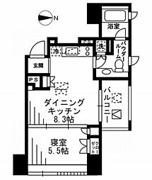 プライムアーバン四谷外苑東 1LDKの間取図画像