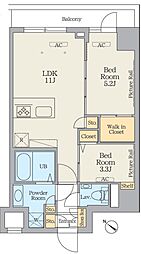 クレストコート江古田 2LDKの間取図画像