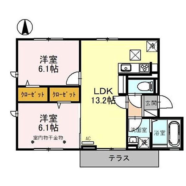 アートルーム ｜埼玉県川口市大字里(賃貸アパート2LDK・3階・55.56㎡)の写真 その2