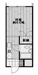 センターコア高尾 ワンルームの間取図画像