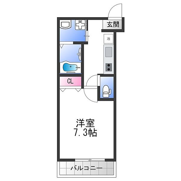 フジパレス俊徳道ＥＡＳＴ ｜大阪府東大阪市太平寺１丁目(賃貸アパート1K・3階・27.02㎡)の写真 その2