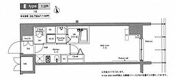 プラウドフラット隅田リバーサイド 1Kの間取図画像