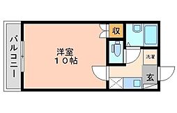 シルエーラ大橋 1Kの間取図画像