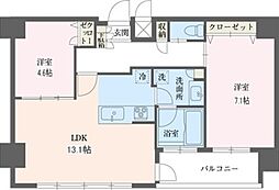 リーフコンフォート赤羽 2LDKの間取図画像