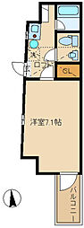 メゾン朋泉高砂 1Kの間取図画像