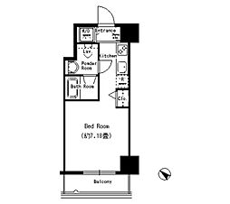 ドールマウスタワー ワンルームの間取図画像