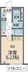 カインドネス町田 1Kの間取図画像
