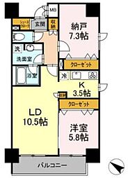 TECGreenResidence 2LDKの間取図画像