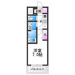 間取図画像 1K