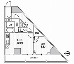 グラシアプレイス曳舟 1LDKの間取図画像