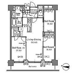 パークアクシス辰巳ステージ 13階3LDKの間取り