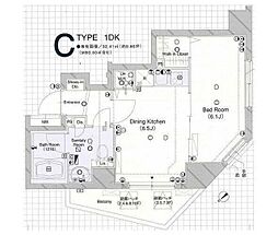 Luxuryアパートメント文京千石#01 1DKの間取図画像