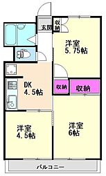 昭和ハイツ 3DKの間取図画像