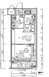 レアライズ赤羽イースト 1DKの間取図画像