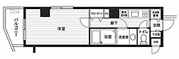 パークウェル白金 1Kの間取図画像