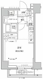 リルシア本所吾妻橋3 4階ワンルームの間取り