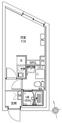 板橋区坂下3丁目マンション ワンルームの間取図画像