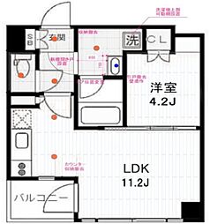 ドゥーエ五反田 5階1LDKの間取り